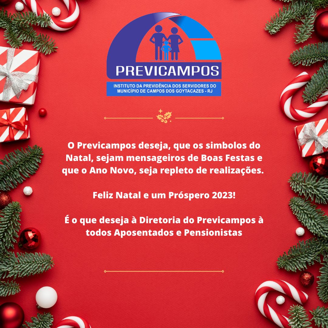 Feliz Natal e um Próspero 2023! - PreviCampos - Instituto de Previdência  dos Servidores de Campos